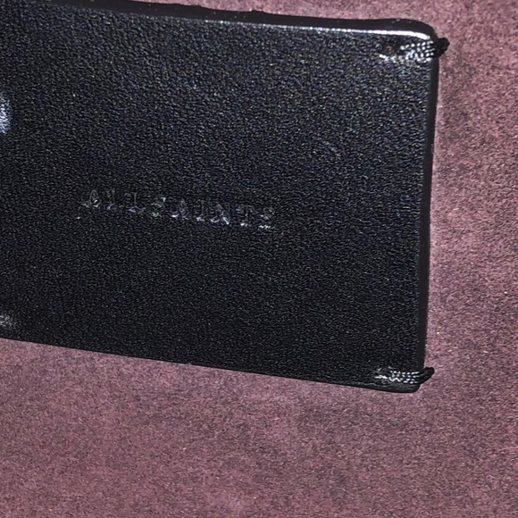 ALLSAINTS  Mori Whipstitch Crossbody Suede handbag. - Picture 4 of 4